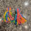 Thumbnail: Tie-dye tassel earrings long