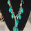Thumbnail: Green leaf necklace set
