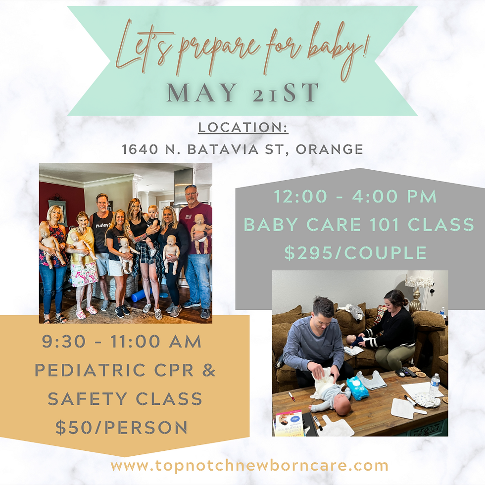 May 21st - Group Class (Pediatric CPR & Baby Care 101)