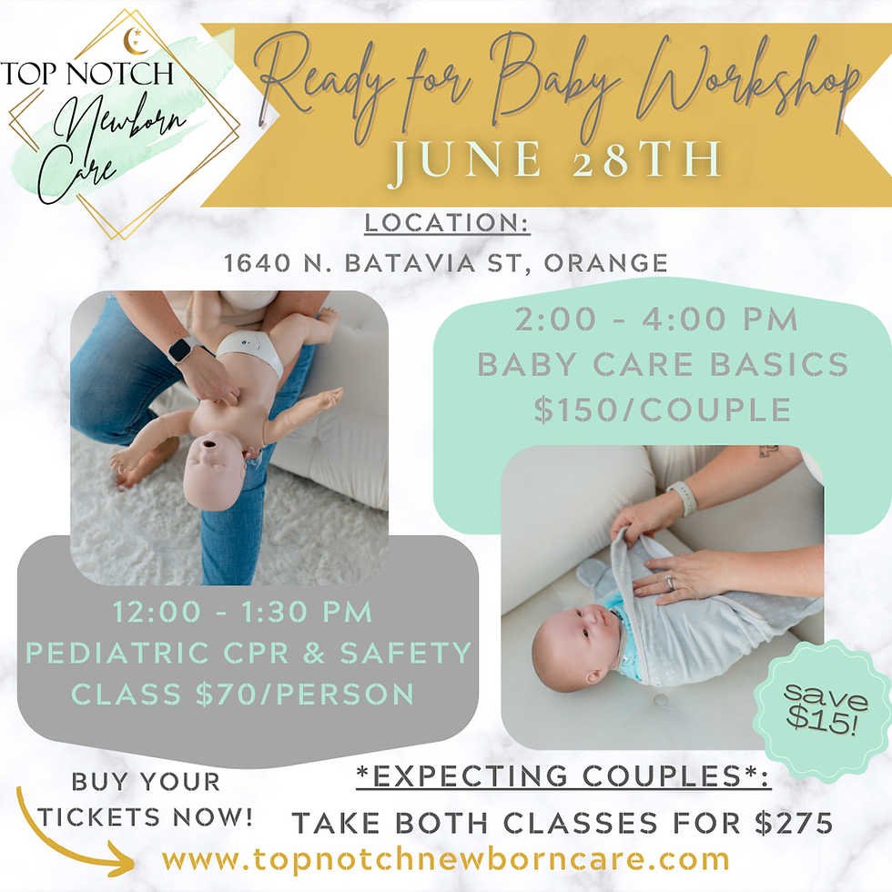 June 28th - Ready for Baby Workshop (Pediatric CPR & Baby Care Basics)