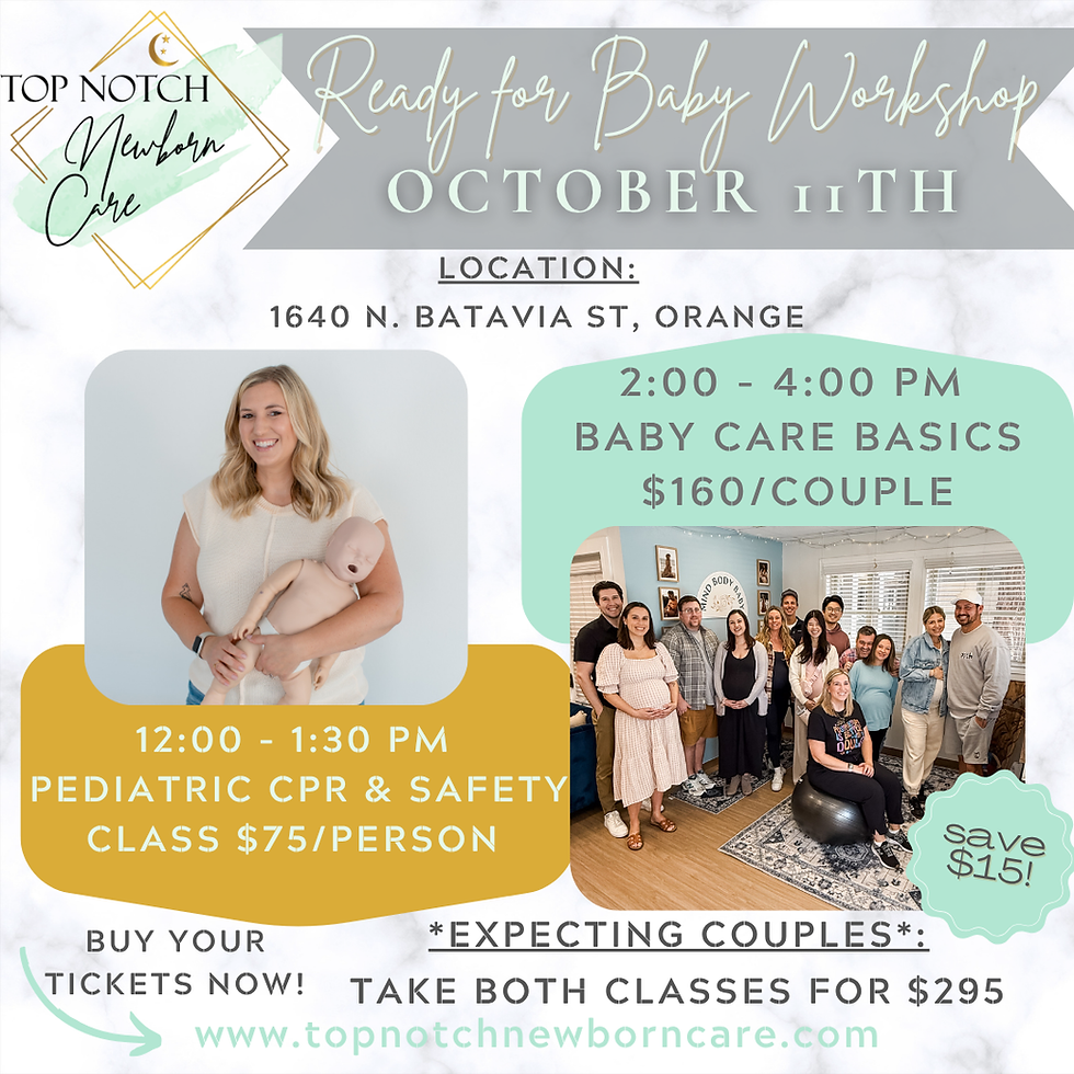 October 11th - Ready for Baby Workshop (Pediatric CPR & Baby Care Basics)