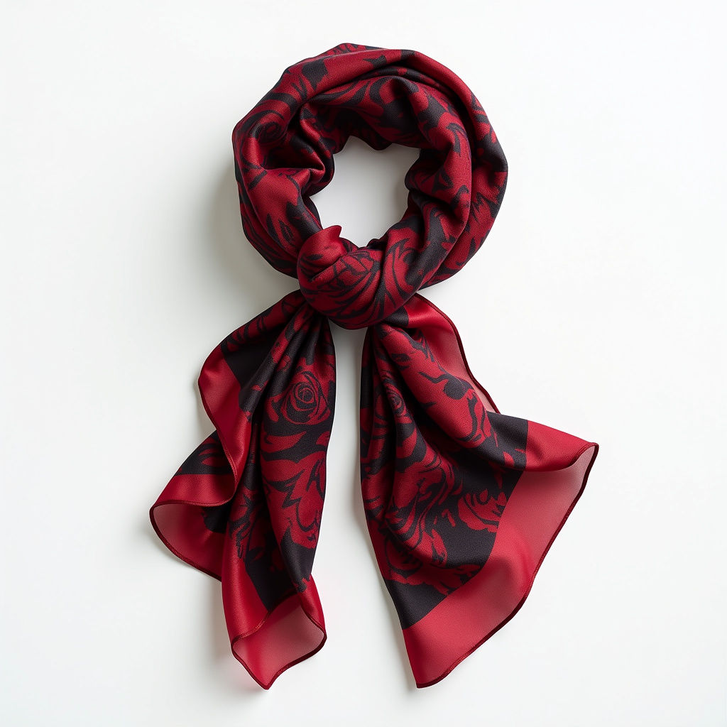 Gothic Rose Print Scarf