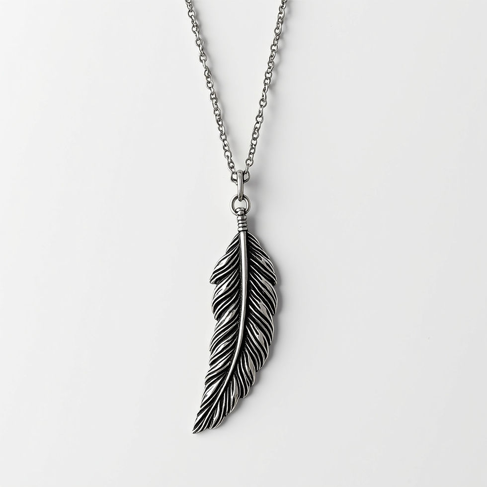 Raven Feather Necklace