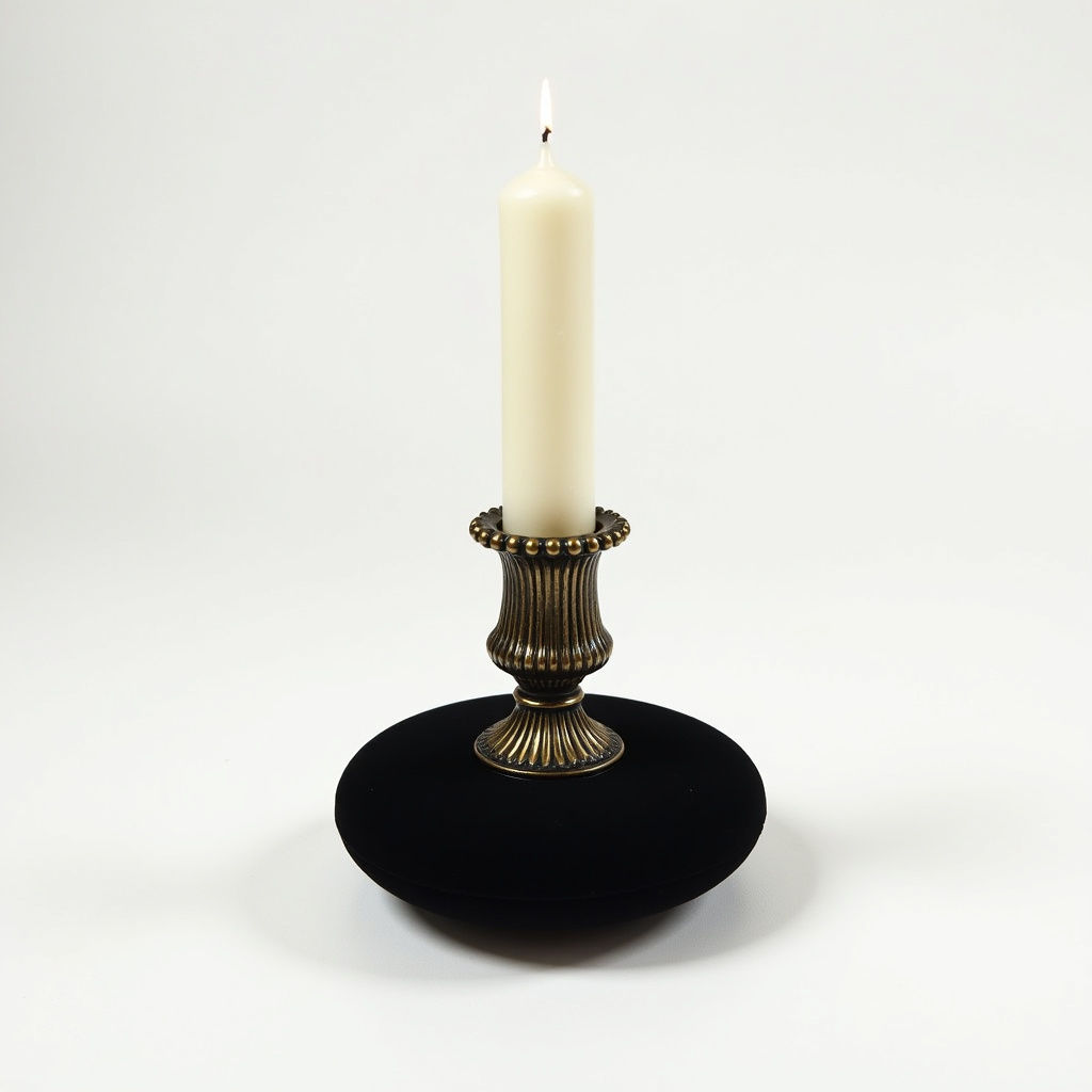 Black Velvet Candle Holder