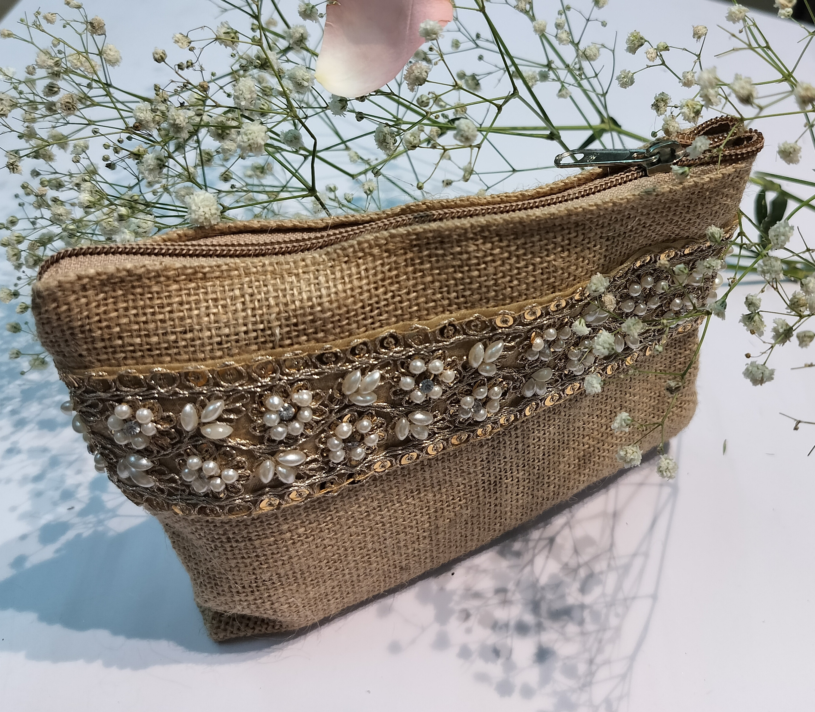 Rustic Elegance Handcrafted Jute Bag
