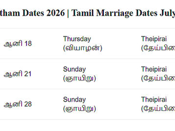 Planning a Pre-Aadi Wedding: July 2026 Muhurtham Dates
