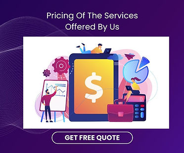 Pricing Of The Services Offered By Us