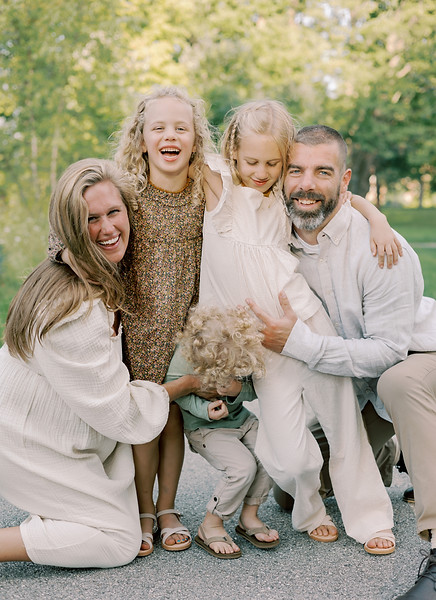 A candid moment during a breathtaking family session in Traverse City, Michgian.