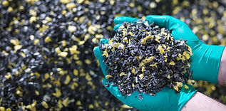 Handful Of Recycled Material