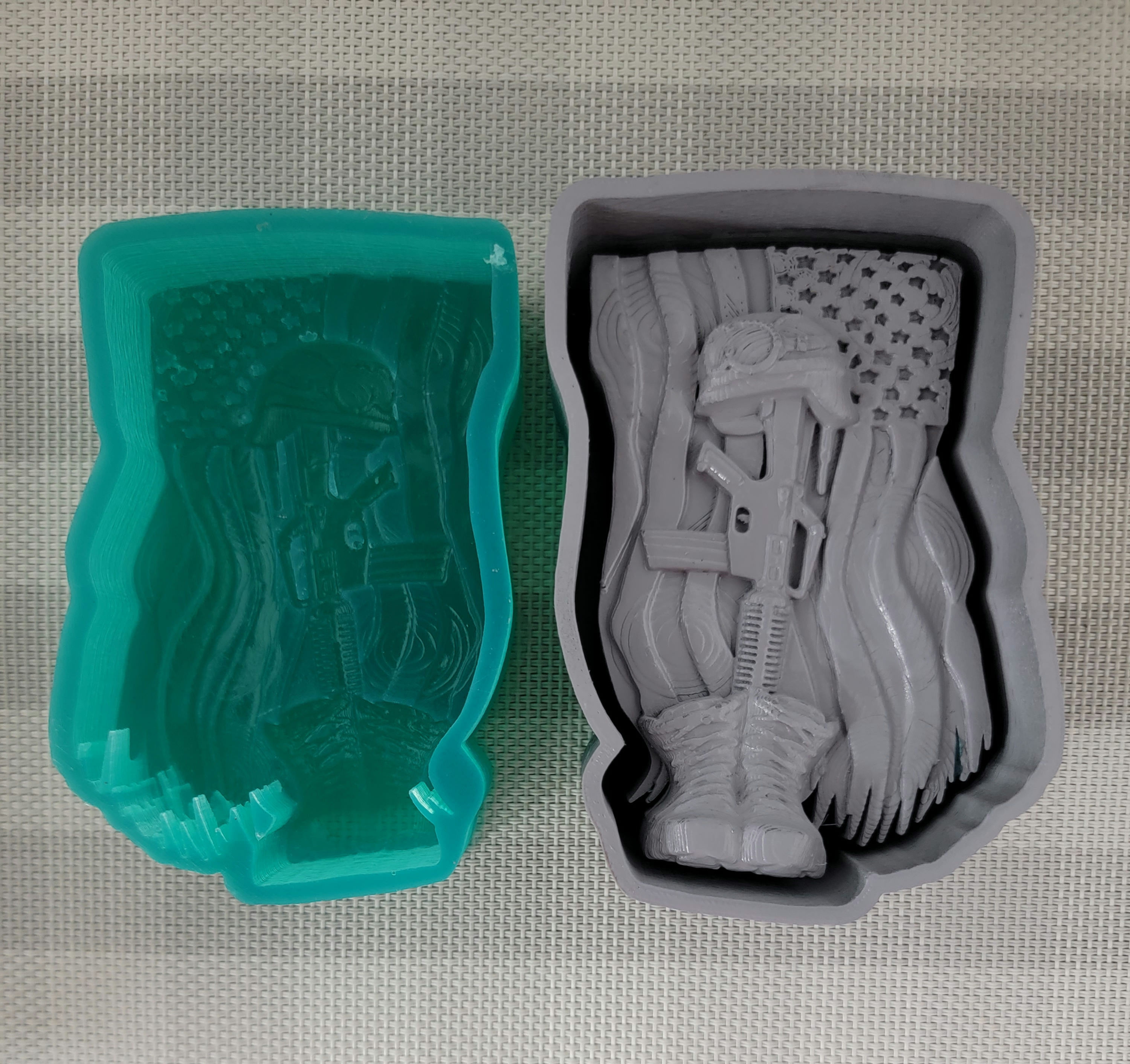 3D Soldier Memorial Flag