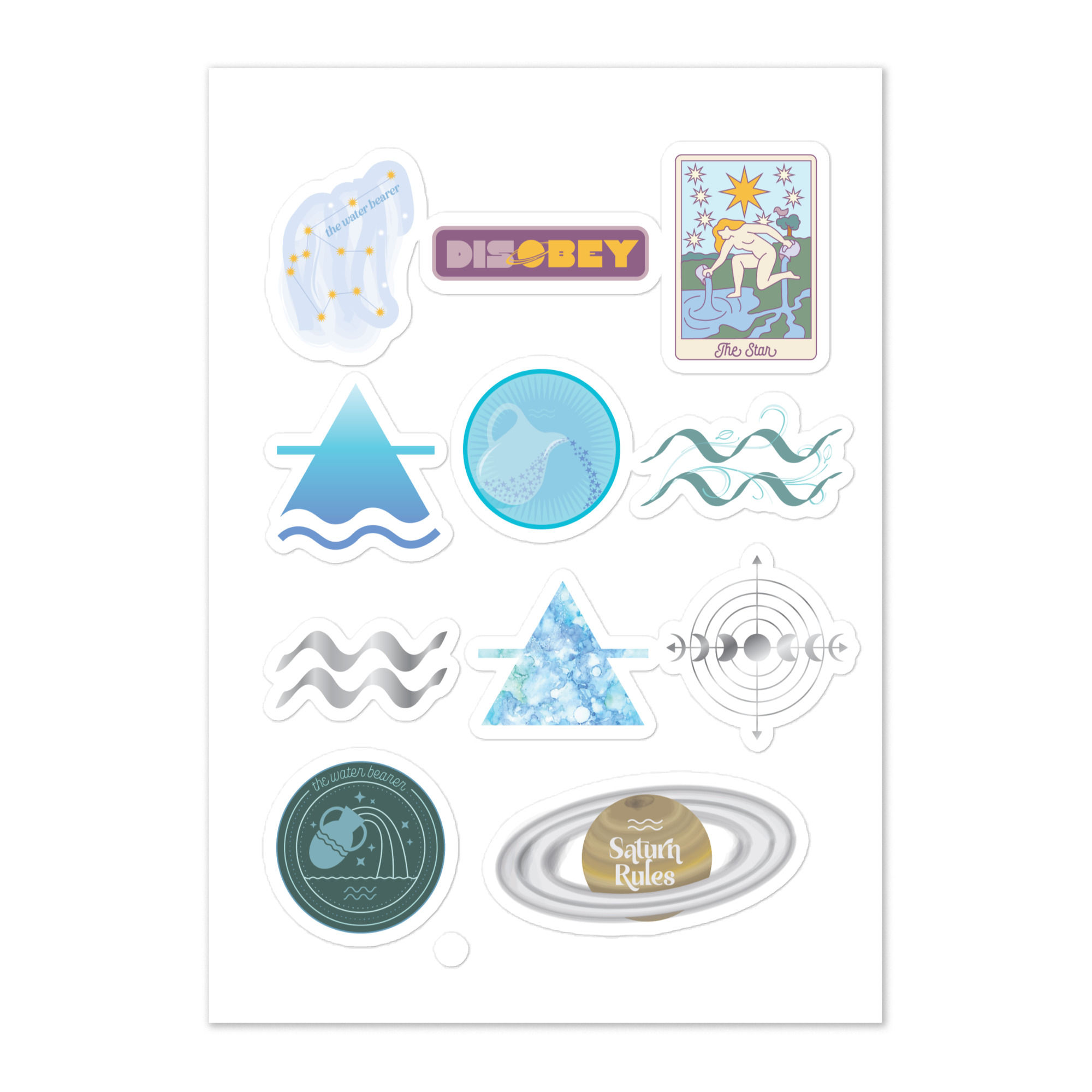 Aquarius Sticker Sheet - Ancient Ruler
