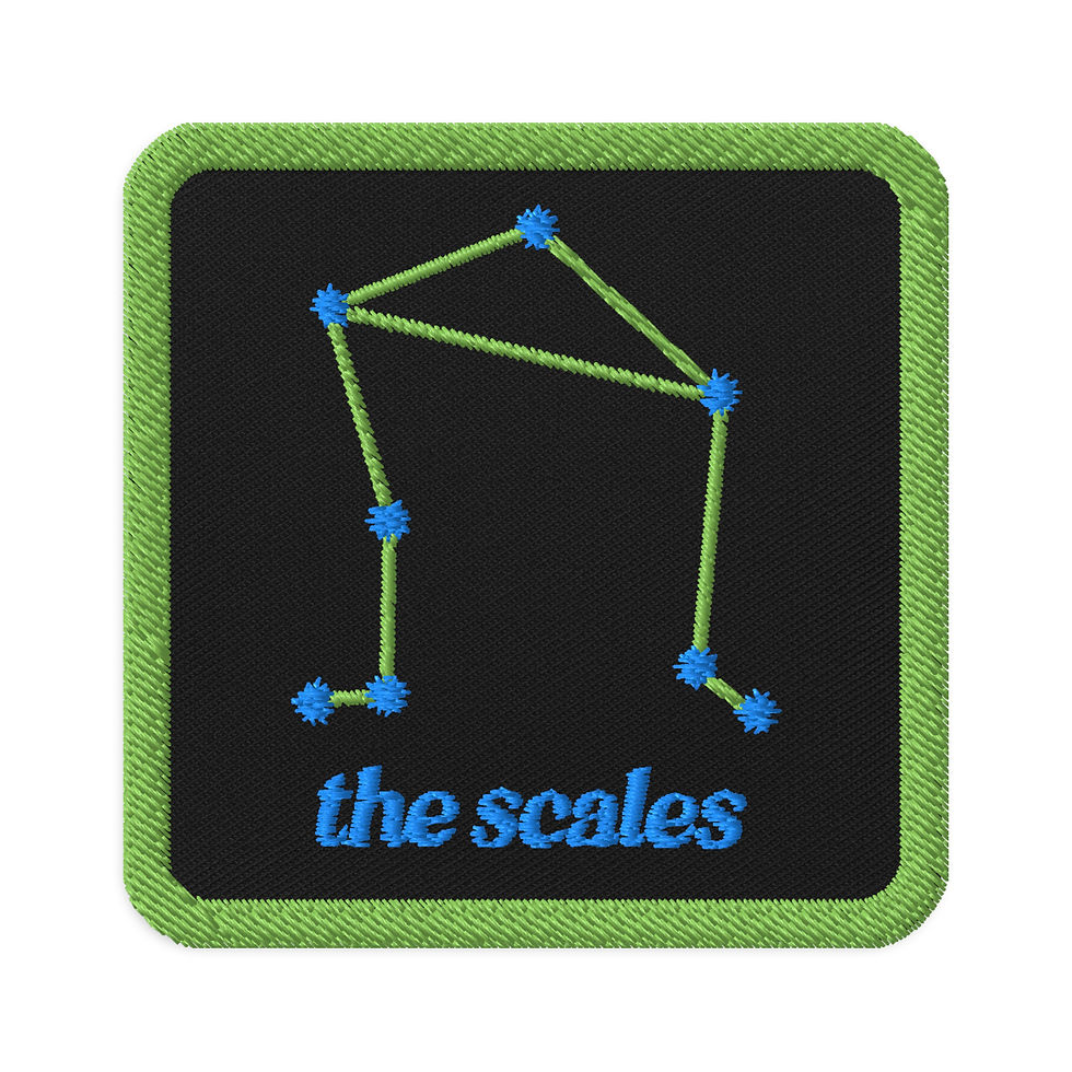 Libra Constellation Embroidered Patch