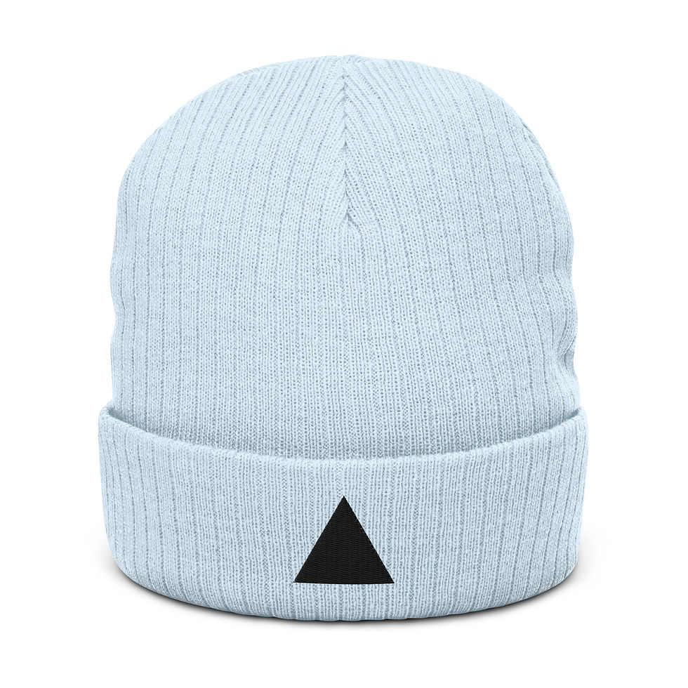 Thumbnail: Fire Element Embroidered Ribbed Knit Beanie
