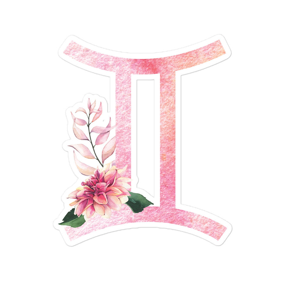 Thumbnail: Floral Gemini Bubble-free Sticker