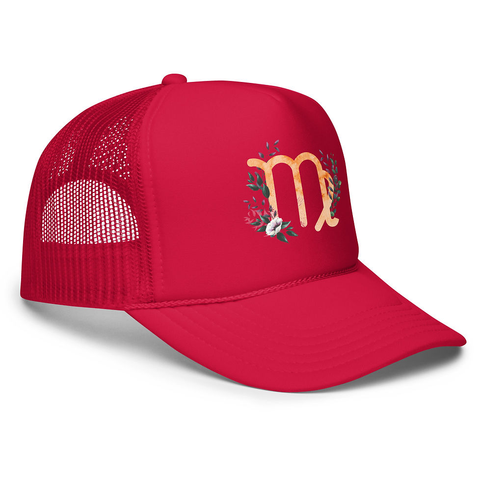 Thumbnail: Floral Virgo Foam Trucker Hat