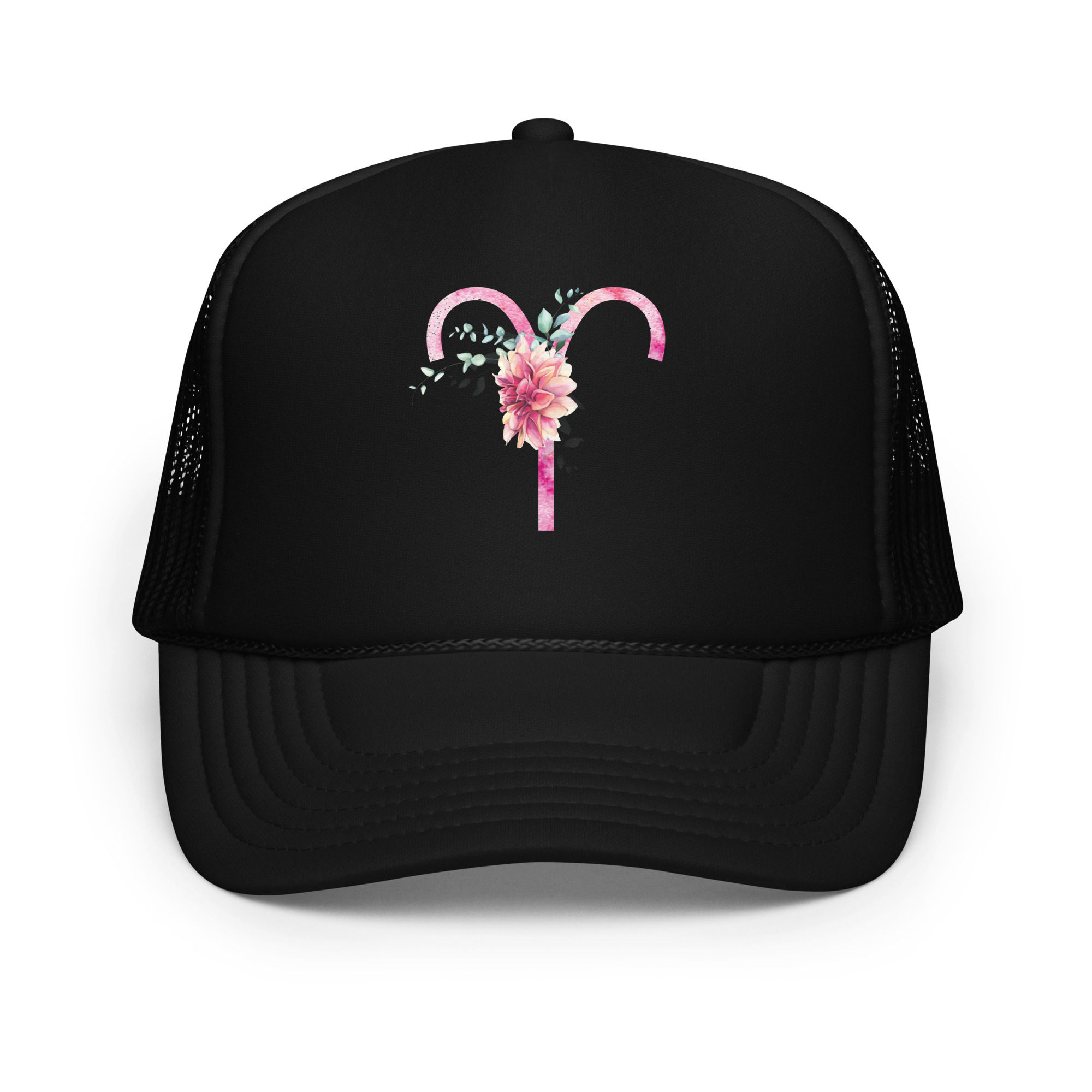 Floral Aries Foam Trucker Hat