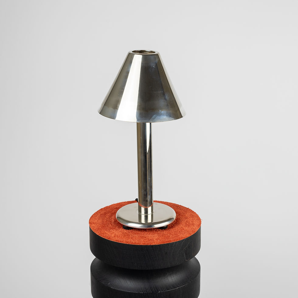Thumbnail: Pair of silver lamps with silver shades