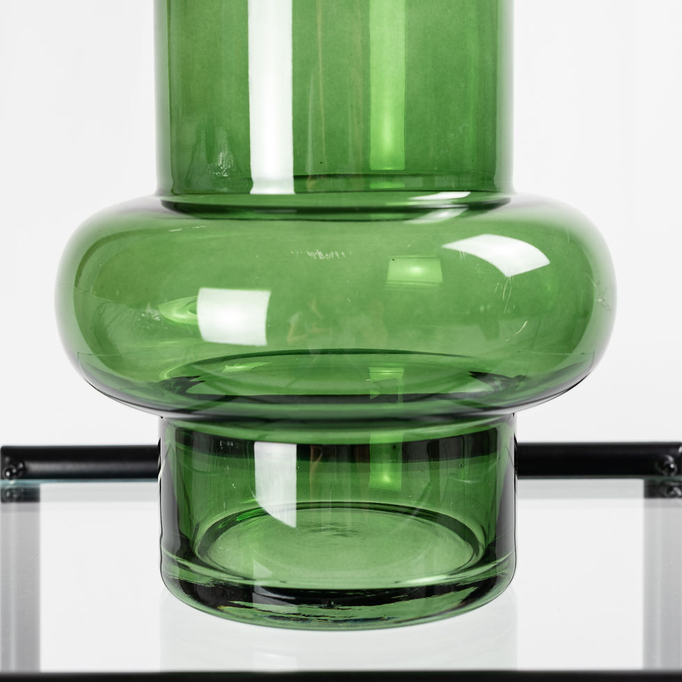 Thumbnail: Green mid-century glass vase
