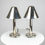 Thumbnail: Pair of silver lamps with silver shades