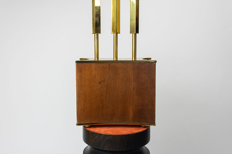 Thumbnail: Large Mid-Century Brass Pendulum Lamp