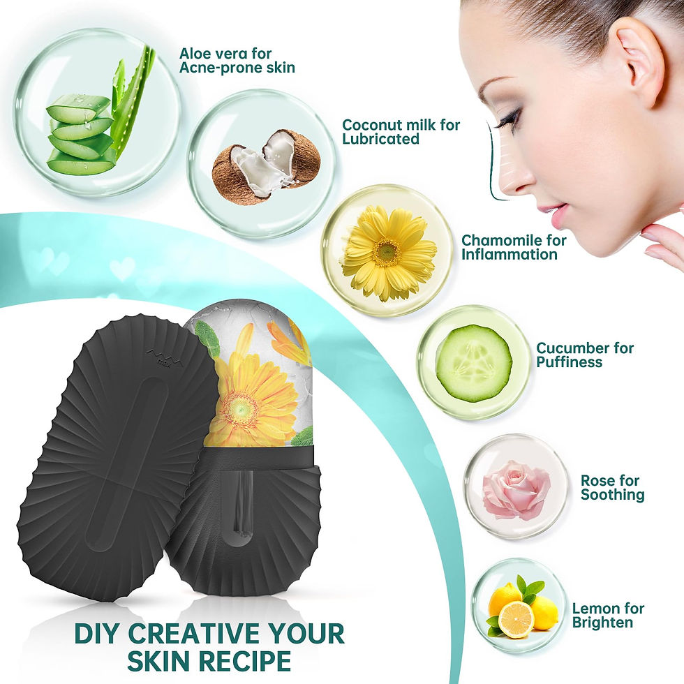 Miniatura: 1/2/3pcs Ice Face Roller Facial Skincare Ice Roller Facial Roller GuaSha Face To