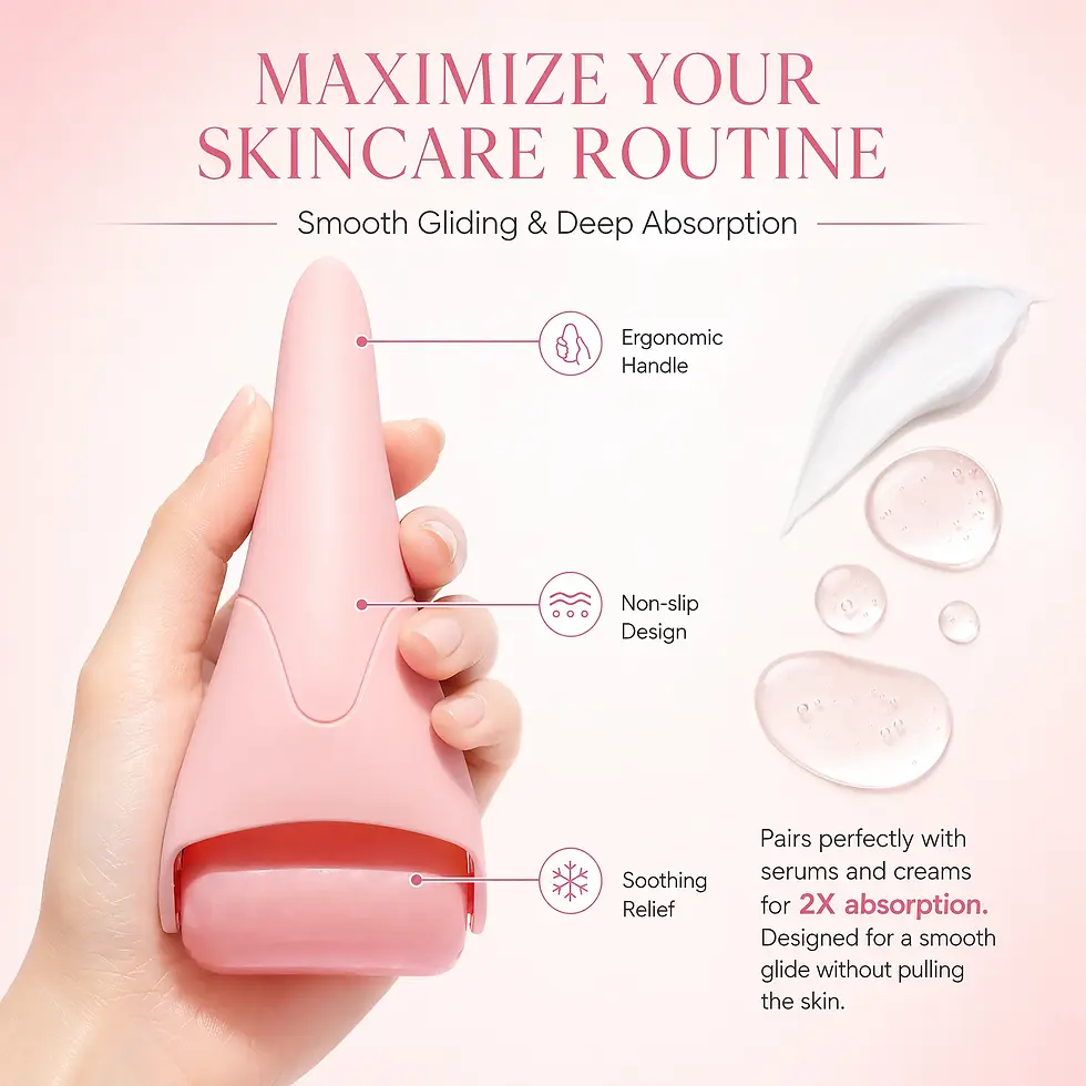 Miniatura: Ice Roller for Face, Cold Therapy Skin Care Tool Instant De-Puffing, Reduce Redn
