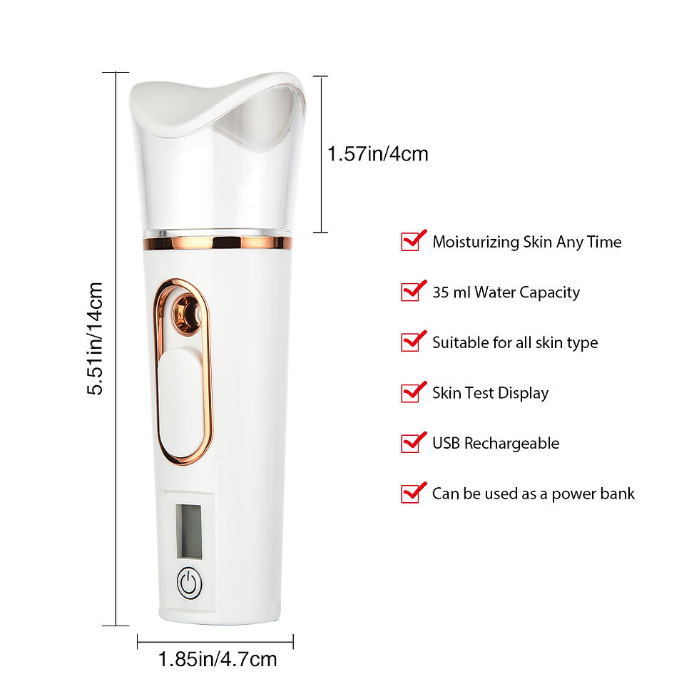 Miniatura: Spray Facial Steamer Mini Handheld Portable Mist Sprayer Water Replenishment Ins
