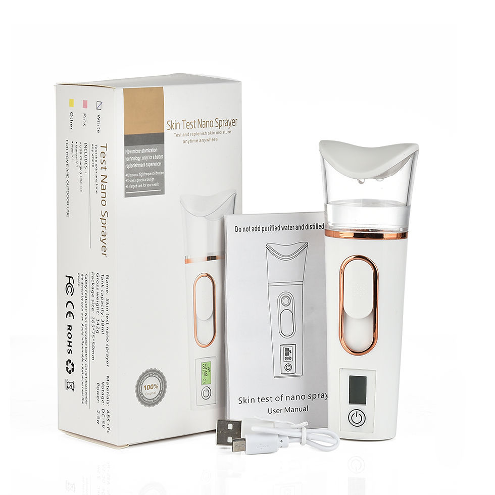 Miniatura: Spray Facial Steamer Mini Handheld Portable Mist Sprayer Water Replenishment Ins