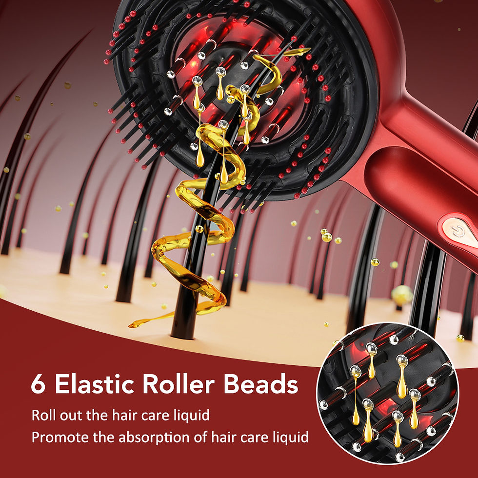 Miniatura: Electric Vibration Massage Comb Portable Hair Follicle Comb Scalp Oil Liquid App