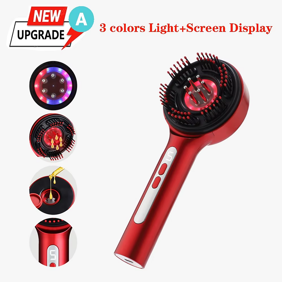 Miniatura: Electric Vibration Massage Comb Portable Hair Follicle Comb Scalp Oil Liquid App