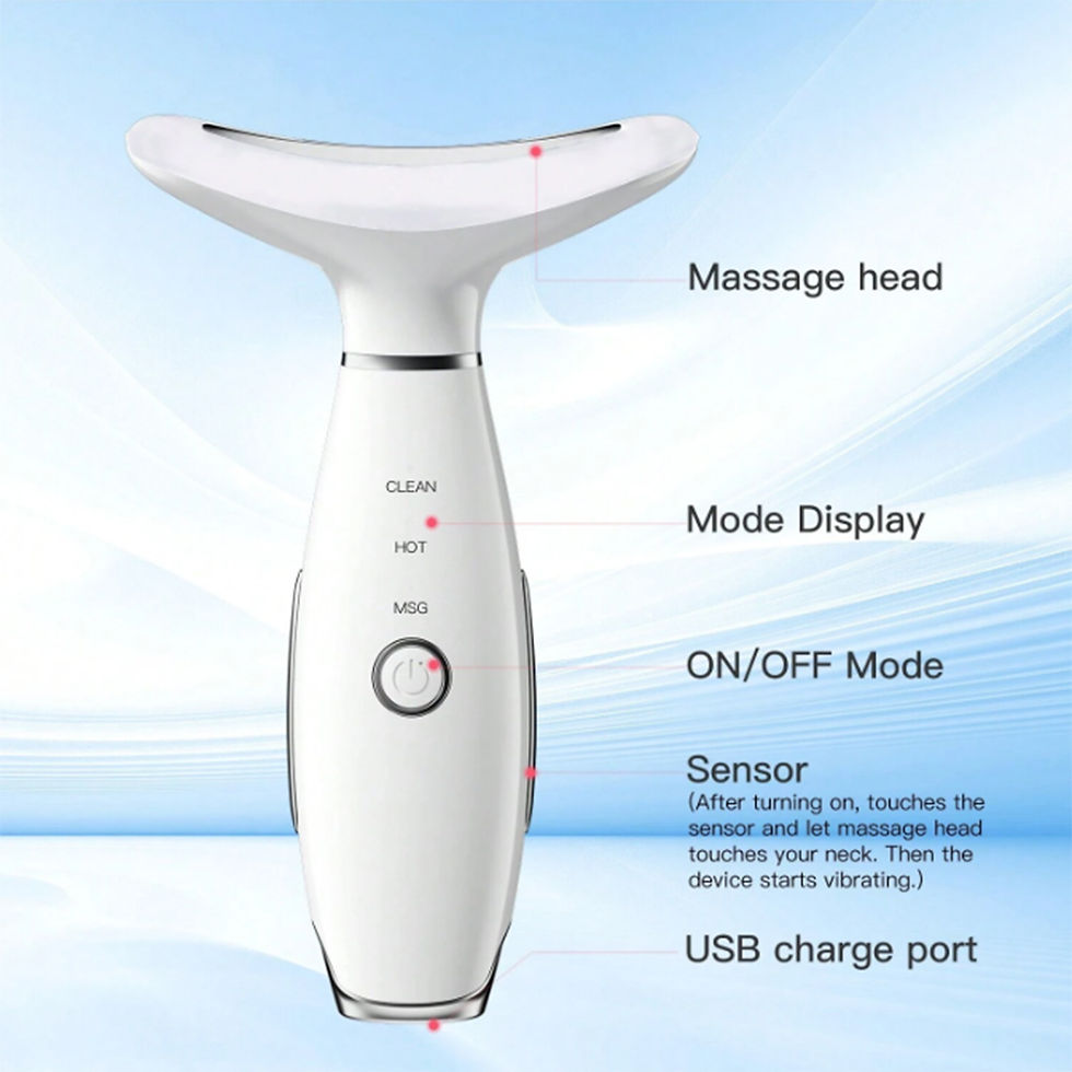 Miniatura: Neck Face Beauty Device Lifting  Photon Therapy Vibration Facial Massager Double