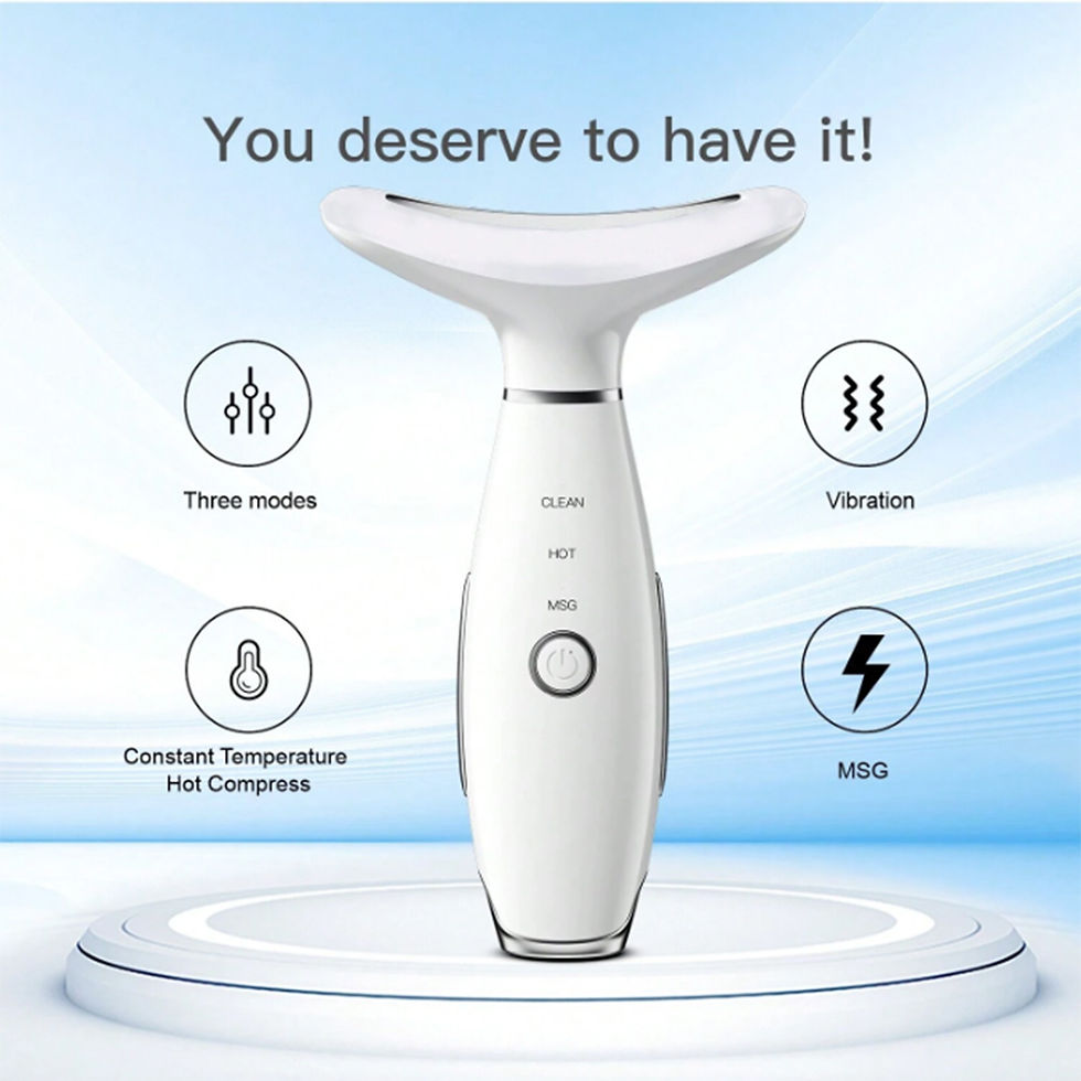Miniatura: Neck Face Beauty Device Lifting  Photon Therapy Vibration Facial Massager Double