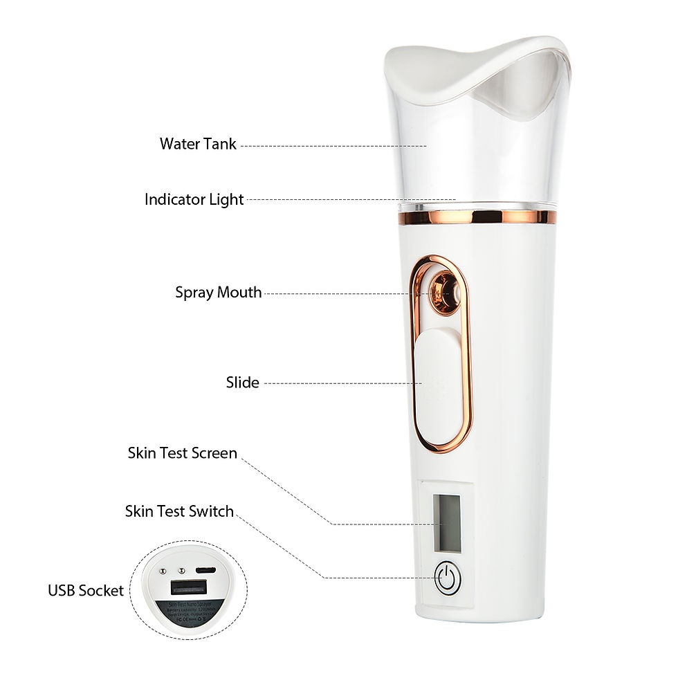 Miniatura: Spray Facial Steamer Mini Handheld Portable Mist Sprayer Water Replenishment Ins