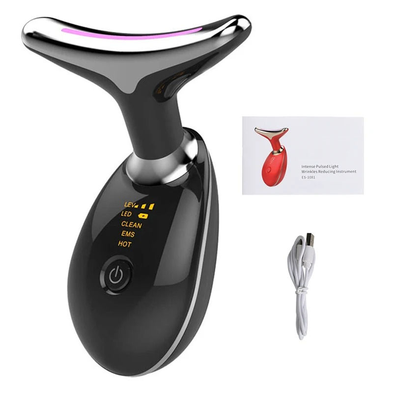 Miniatura: Neck Face Beauty Device Lifting  Photon Therapy Vibration Facial Massager Double