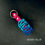 Thumbnail: Pink leather, blue paracord weave "BERRY BLUE" Keychain against dark backdrop.
