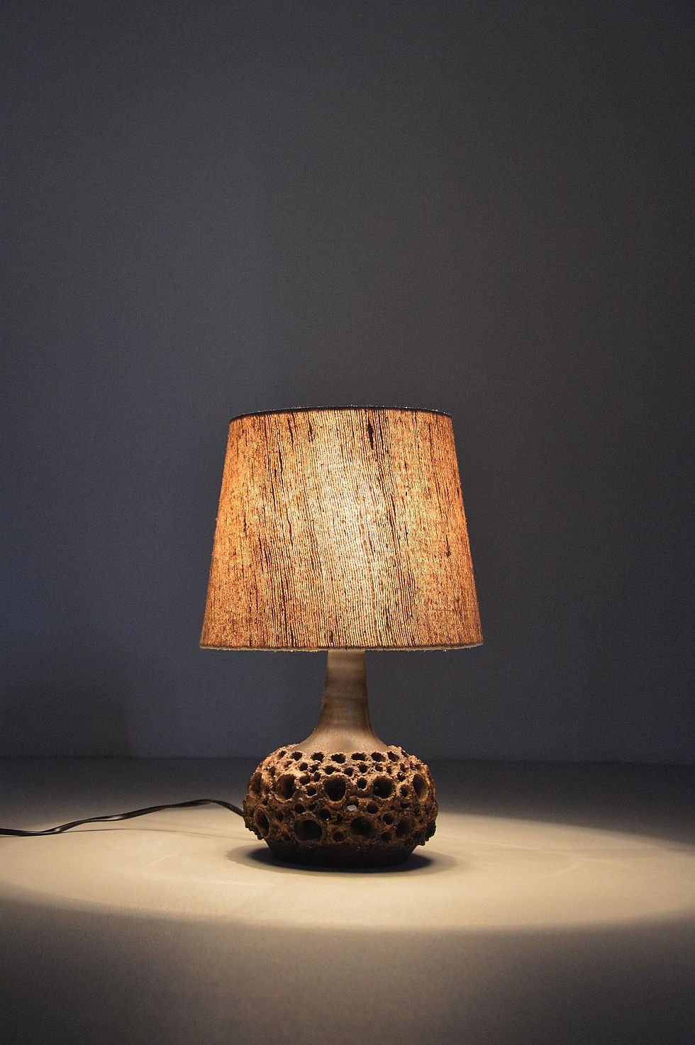 Keramische bureaulamp met signatuur, jaren '60
