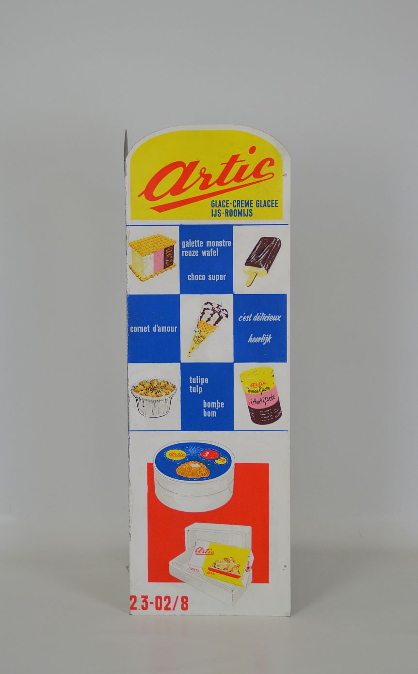 Thumbnail: Reclamebord voor Artic ijs door Plastemal, 1966