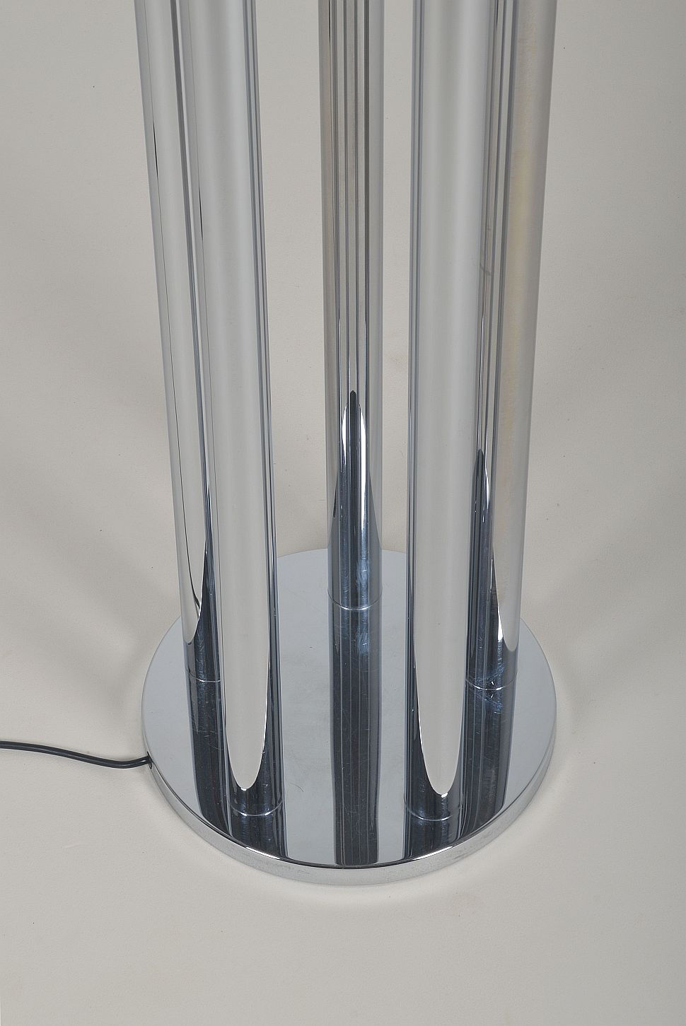 Thumbnail: Vintage design vloerlamp met buizen in chroom, jaren '70