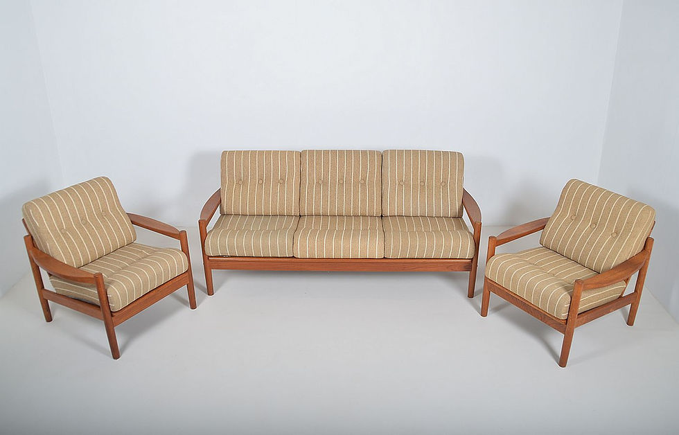 Mid-century set Scandinavische zetels, jaren '60