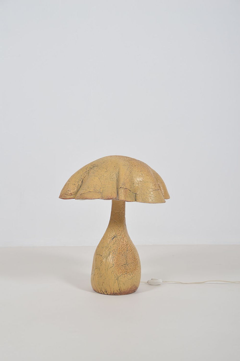 Keramisch gesigneerde lamp in vorm van paddenstoel, 1988