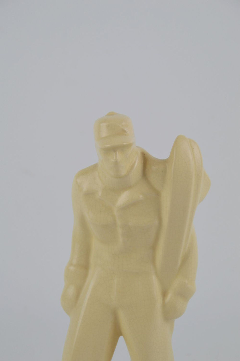 Thumbnail: Art Deco beeld 'Le Skieur' van Lejan, jaren '30