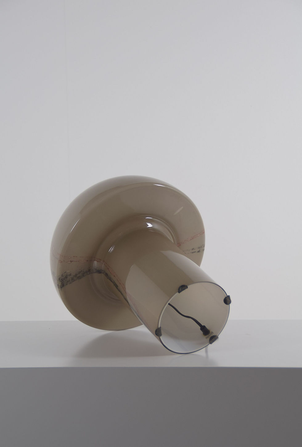 Thumbnail: Vintage XL Lido tafellamp in glas van Peill & Putzler, jaren '80