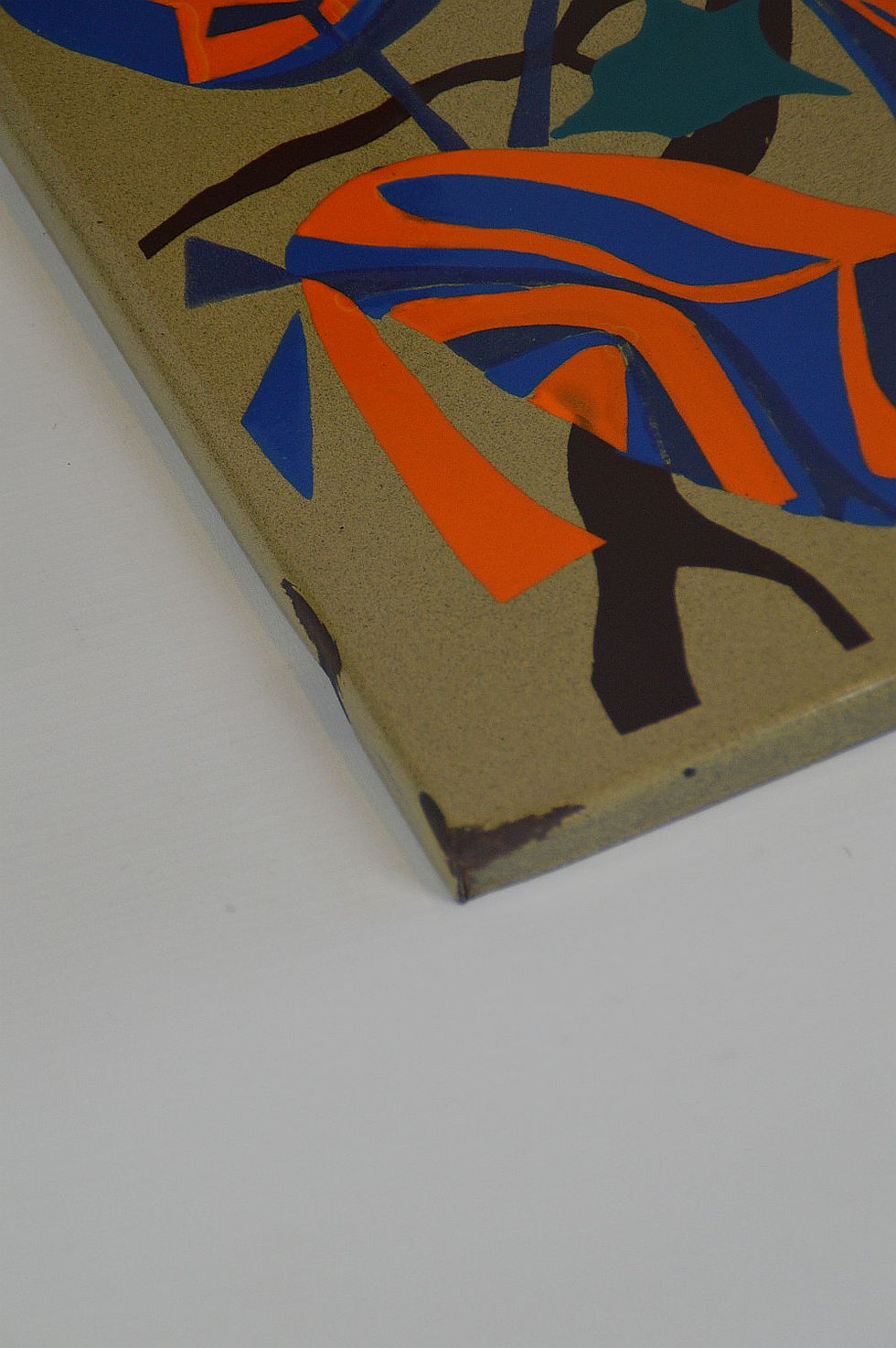 Thumbnail: Vintage emaille  kunstwerk, jaren '70