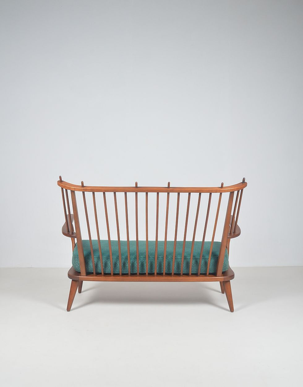 Thumbnail: Mid-Century Scandinavische bank met spijlen, jaren '50
