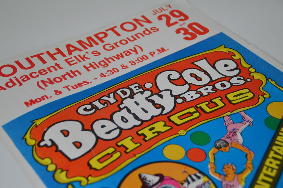 Thumbnail: Amerikaanse reclame voor voorstelling 'Clyde Beatty & Cole Brothers Circus'