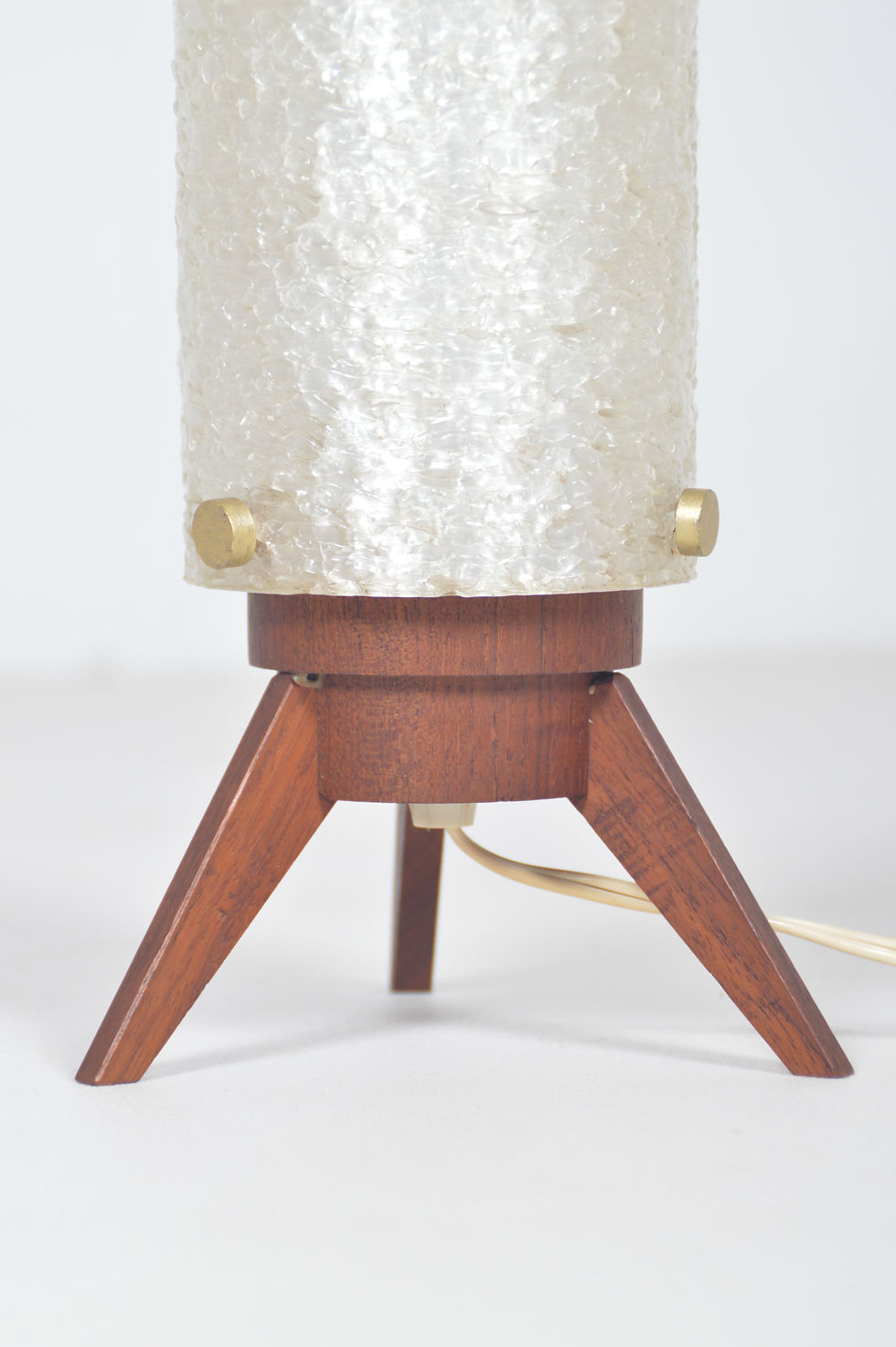 Thumbnail: Atomic lamp met voet in teak, jaren '50