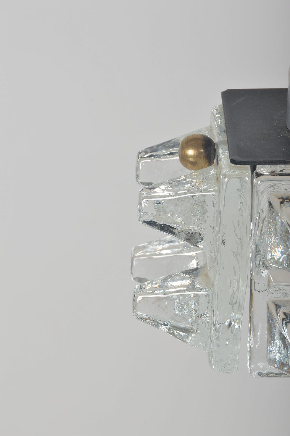 Thumbnail: Zweedse hanglamp in glas van Ateljé Engberg, jaren '70