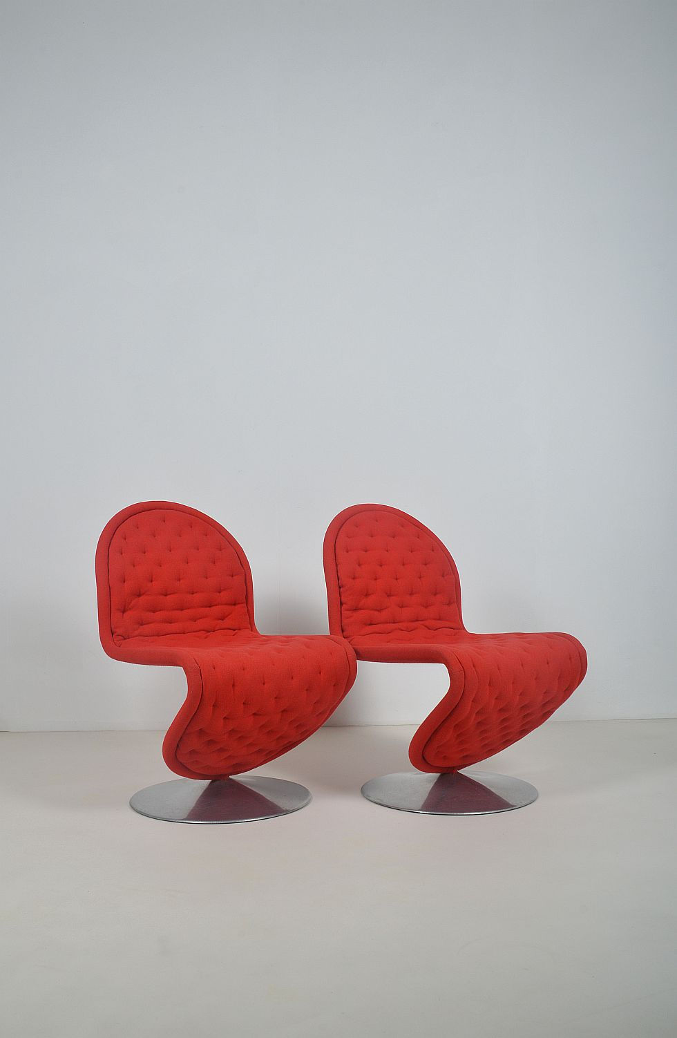Thumbnail: Set 1-2-3 System stoelen door Verner Panton voor Fritz Hansen, jaren '70