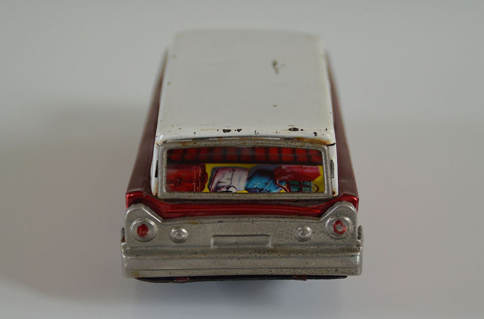 Thumbnail: Tin car with nice interior, late 1960s