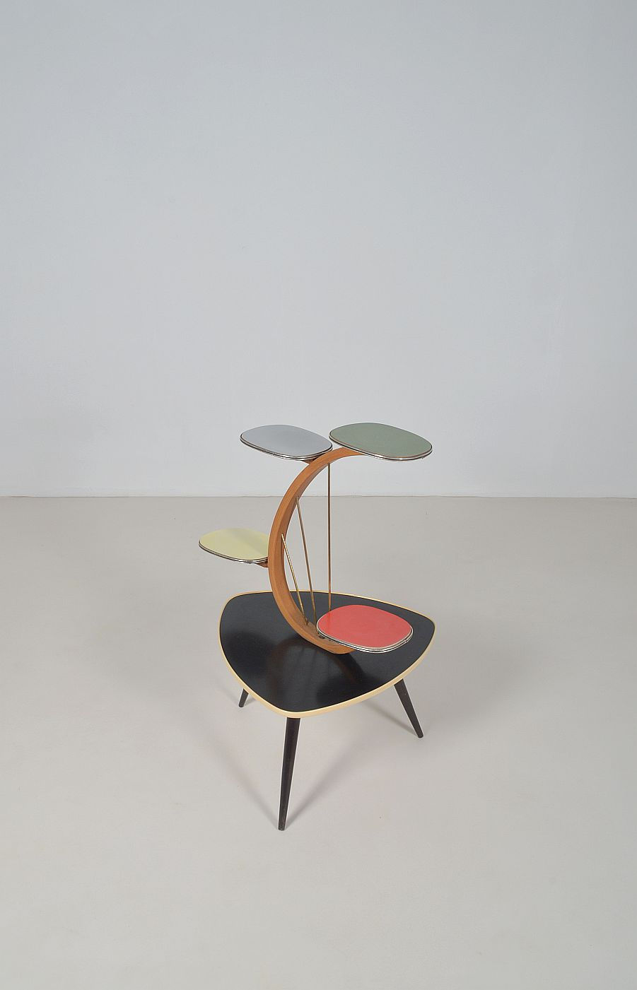 Vintage plantentafel met formica in atomic stijl, jaren '60